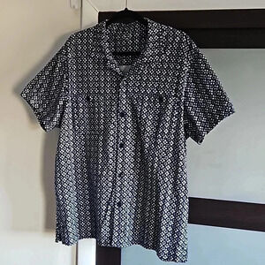 Rare J. Crew terry floral cotton camp collar shirt XXL NWOT